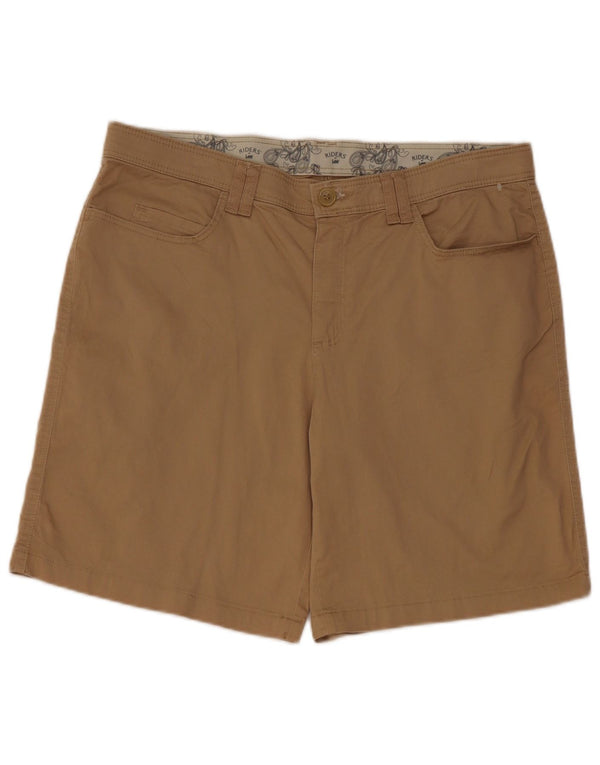Lee Womens Riders Casual Shorts US 14 Large W34 Beige Baumwolle