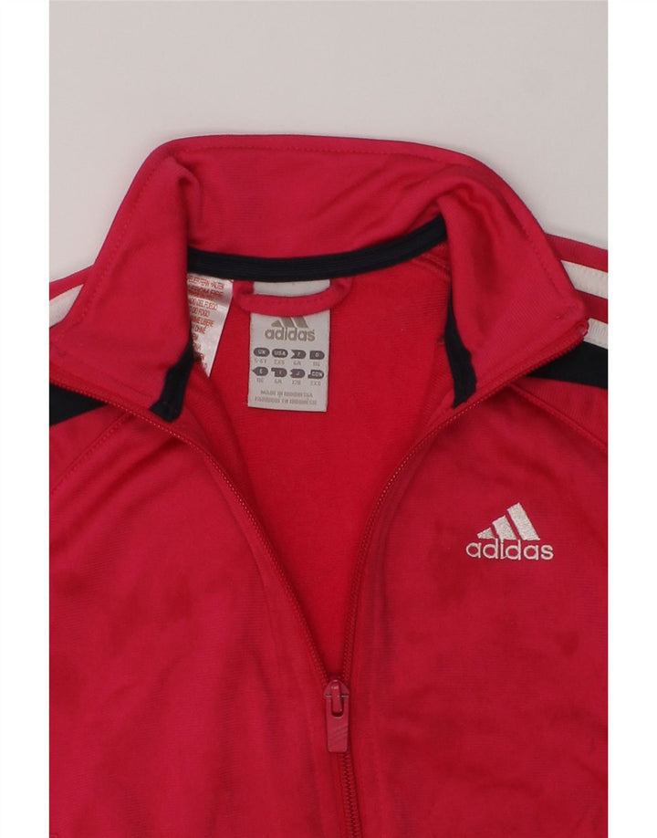 ADIDAS Girls Tracksuit Top Jacket 5-6 Years Pink Polyester | Vintage Adidas | Thrift | Second-Hand Adidas | Used Clothing | Messina Hembry 