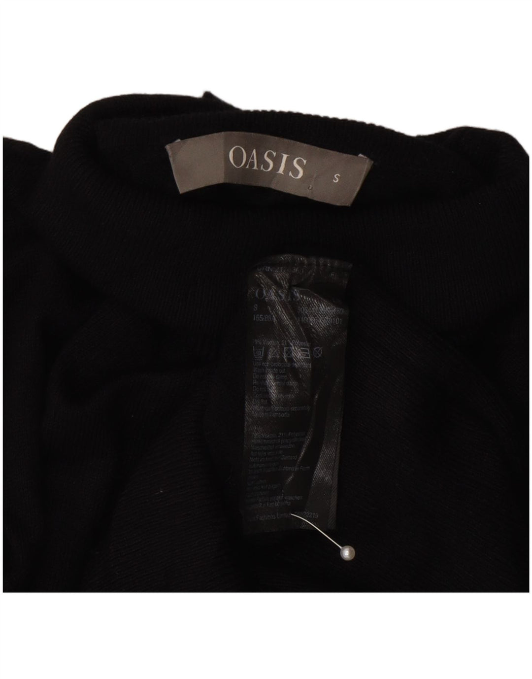 Oasis Rollkragenpullover für Damen, Gr. 10, Größe S, Schwarz, Viskose