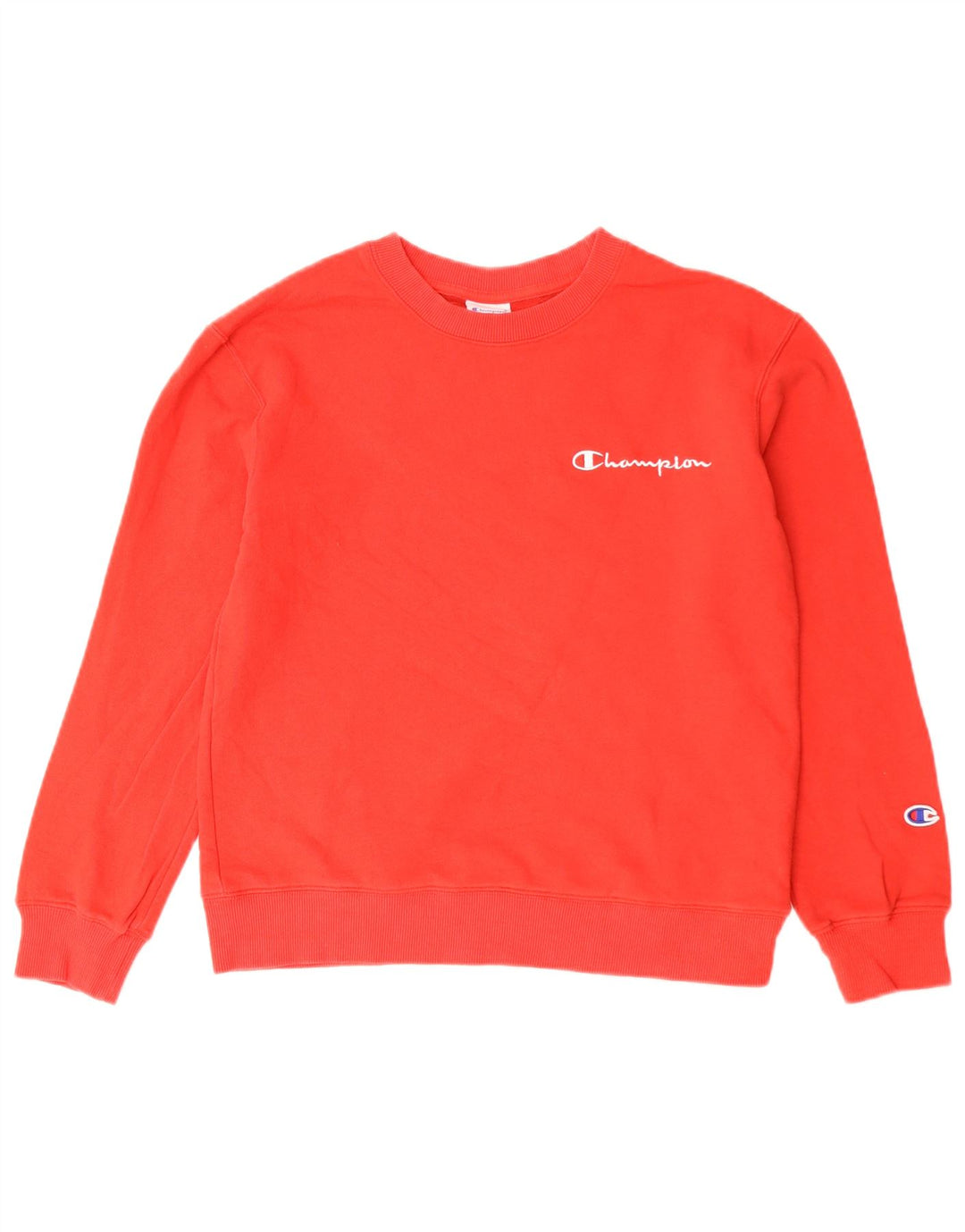 Champion Damen Sweatshirt Pullover UK 10 Small Rot Baumwolle