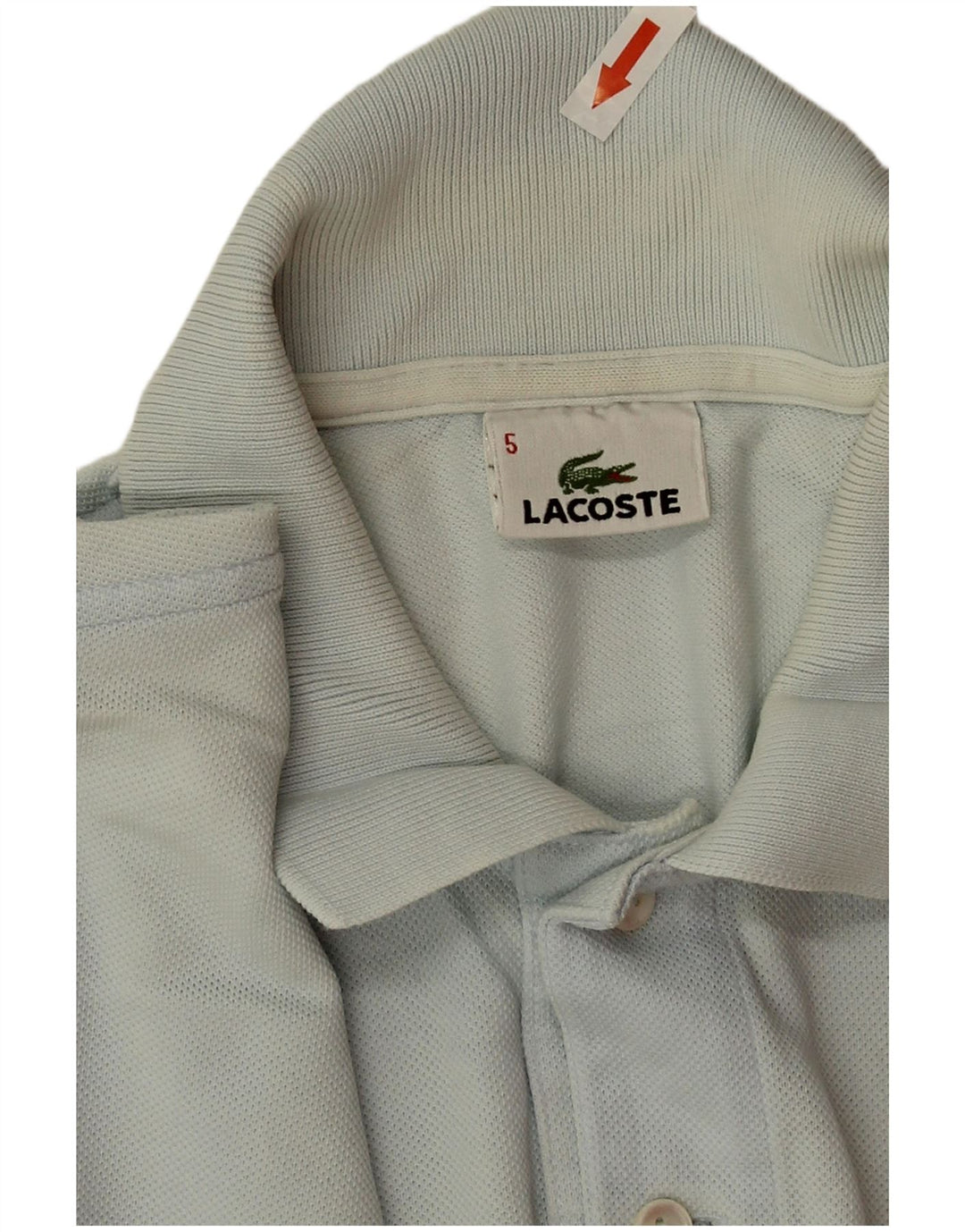 Lacoste Herren-Poloshirt, Größe 5, groß, blaue Baumwolle