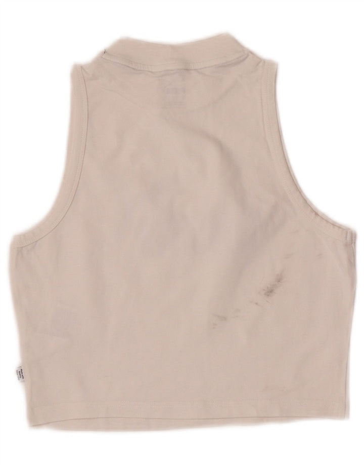 Puma Damen Crop Graphic Vest Top UK 12 Mittelweiße Baumwolle