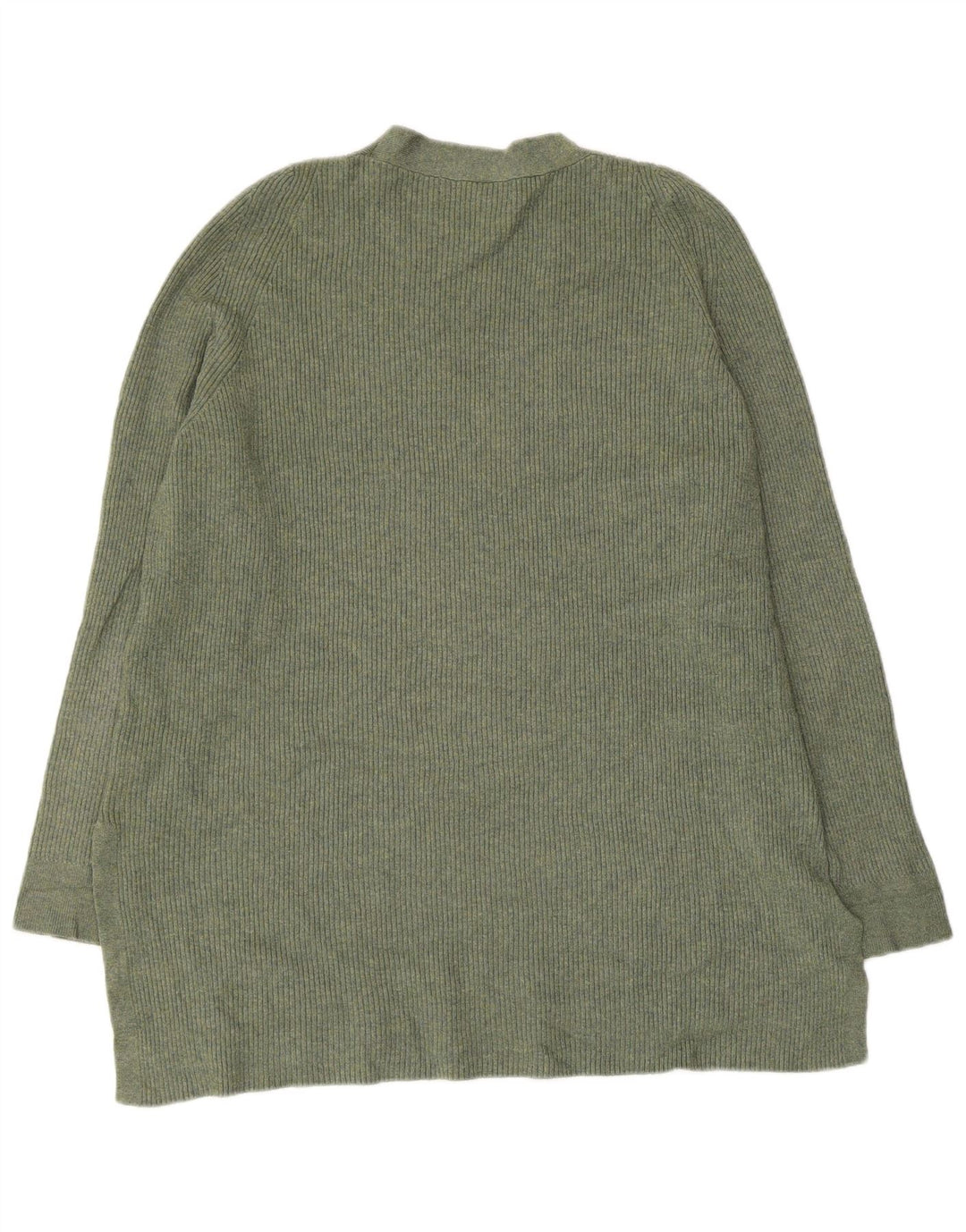 MARKS & SPENCER Damen-Pullover mit V-Ausschnitt, UK 16, Größe L, Grün, Polyester