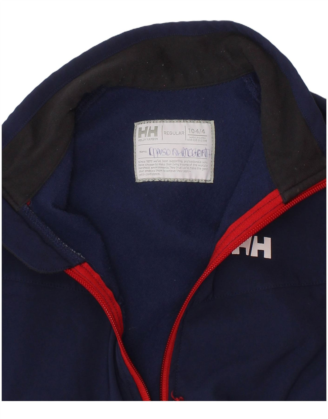 Helly Hansen Jungen-Trainingsanzug-Top-Jacke, 3–4 Jahre, marineblaues Polyamid