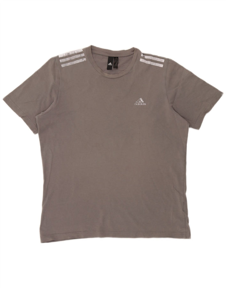 Adidas Herren T-Shirt Top mittelgraue Baumwolle