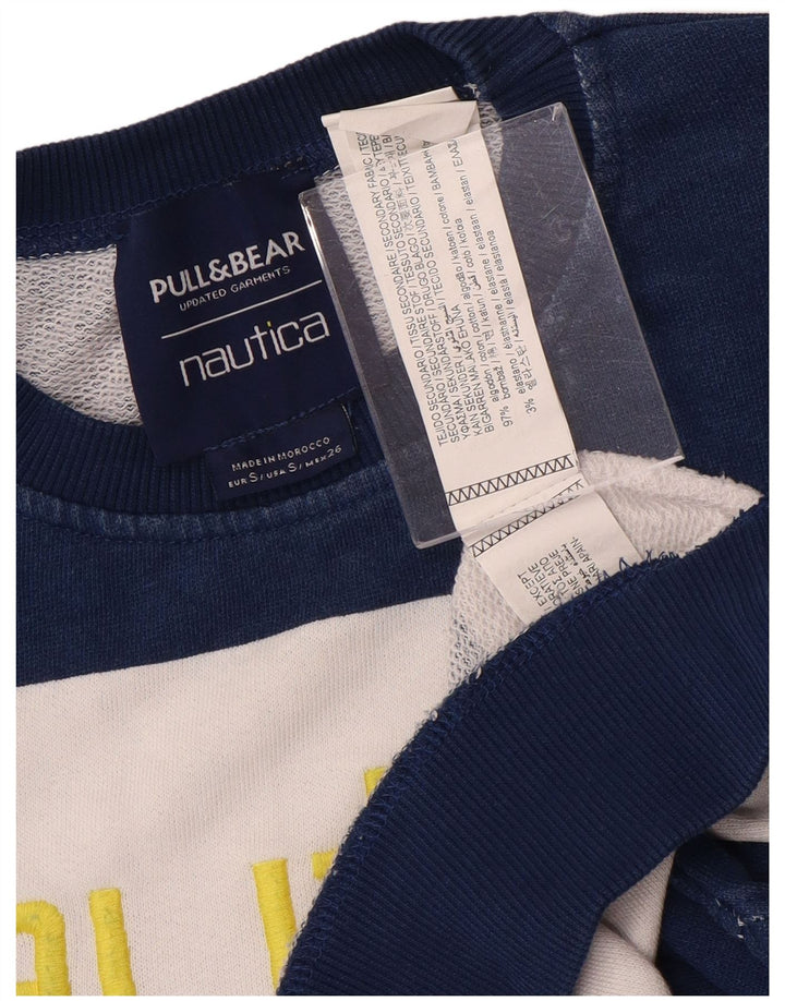 NAUTICA Damen-Sweatshirt in Übergröße, Gr. 10, Größe S, Marineblau gestreift