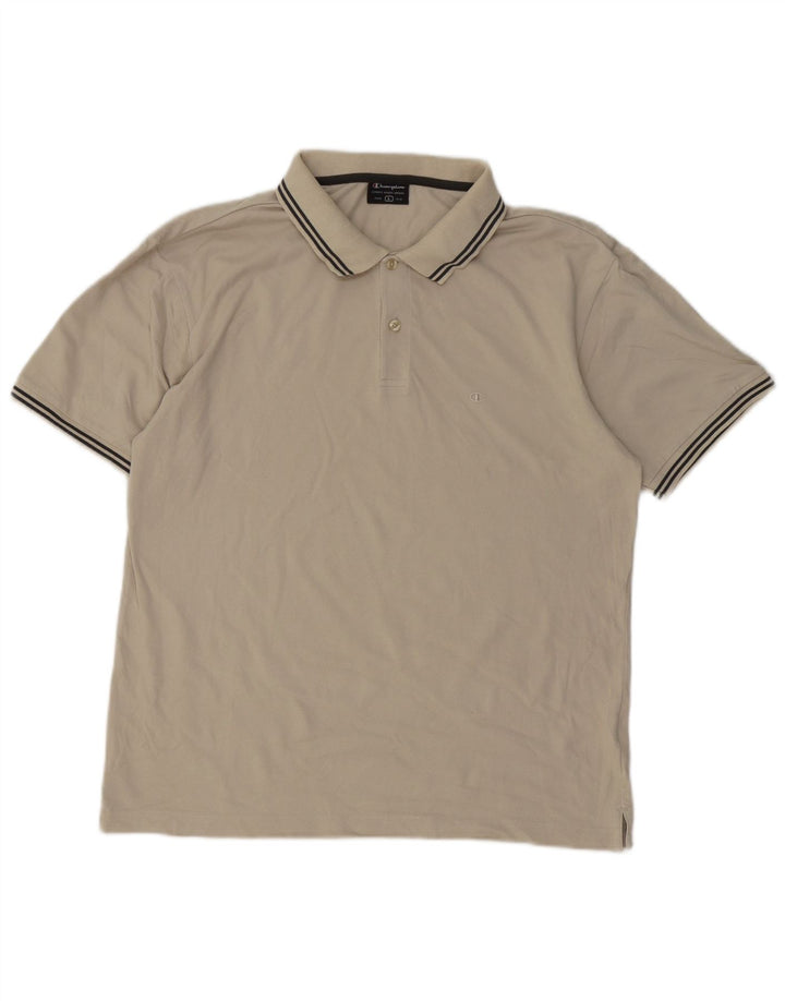 Champion Herren-Poloshirt, groß, beige, Baumwolle