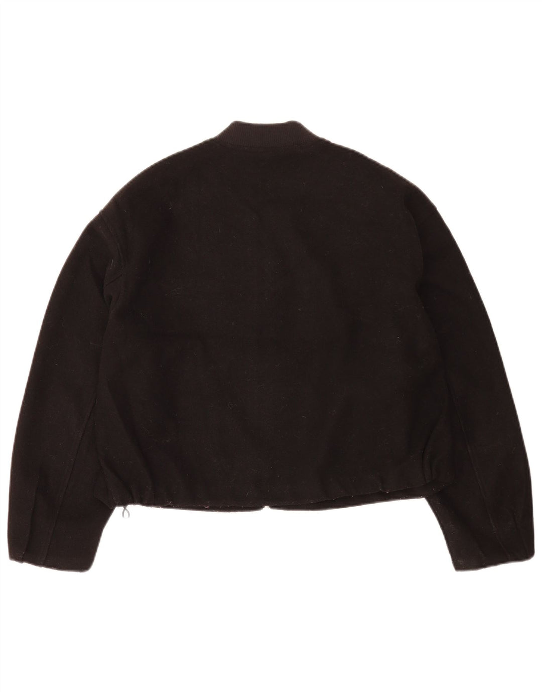Zara Damen Übergroße Bomberjacke UK 14 Mittelschwarzes Polyester