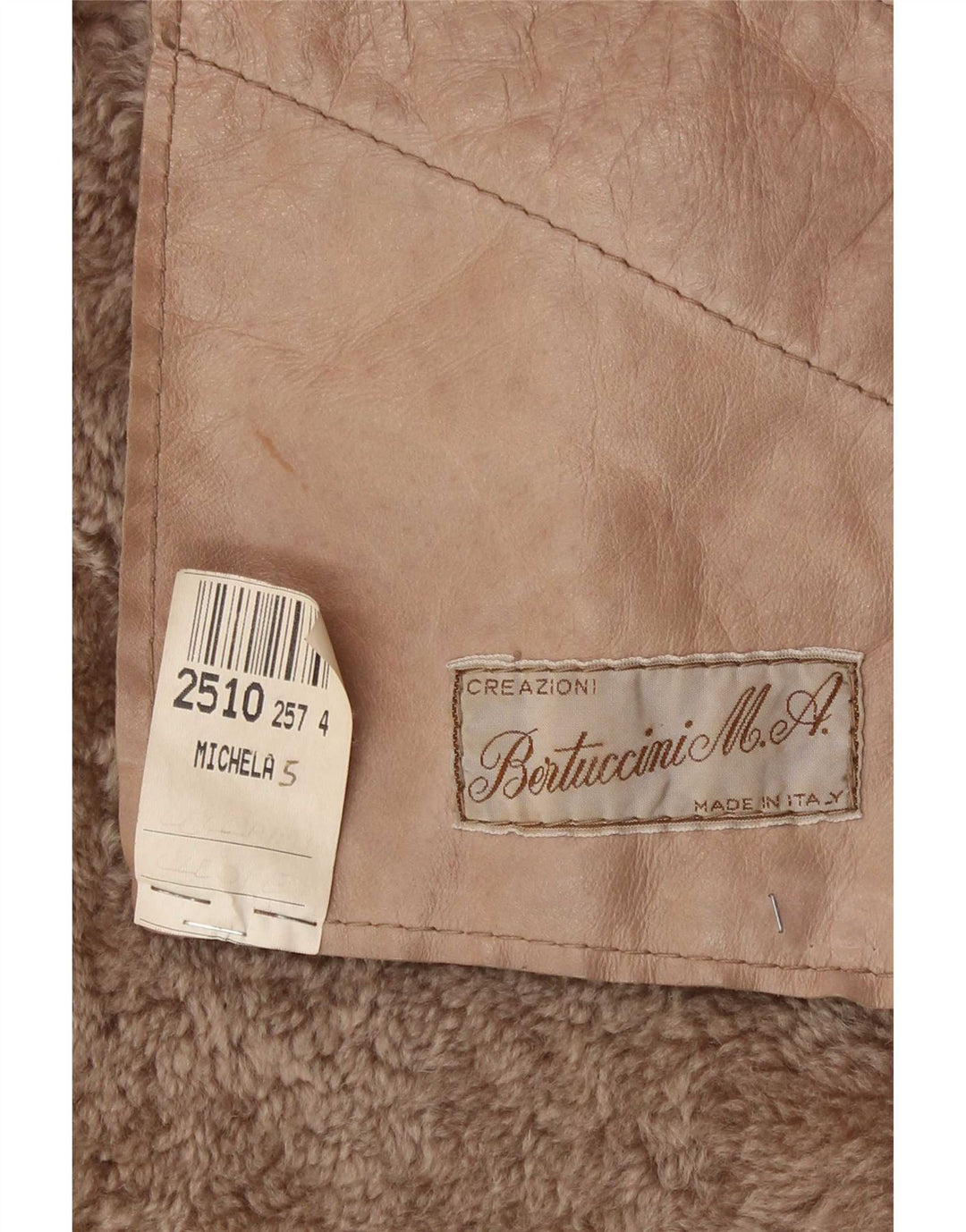 Vintage Damen Shearling Jacke UK 12 Mittelbraun Klassisch