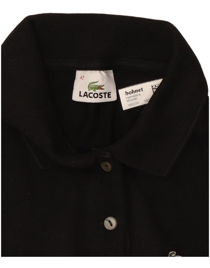Lacoste Damen-Poloshirt, Größe 42, große schwarze Baumwolle