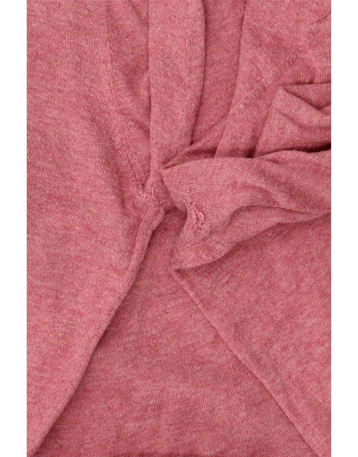 Zara Herren-Pullover mit V-Ausschnitt aus mittelrosa Baumwolle