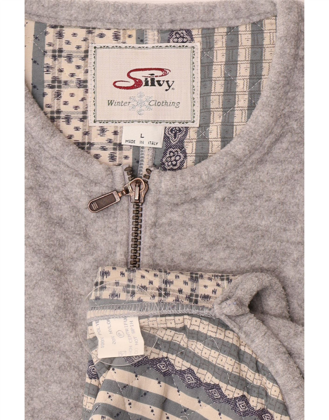 Silvy Herren Fleeceweste UK 40 Large Grau Polyester
