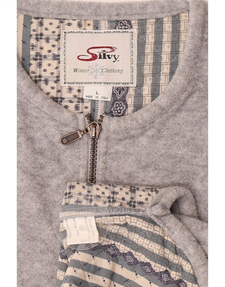 Silvy Herren Fleeceweste UK 40 Large Grau Polyester