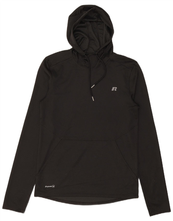 Russell Athletic Herren-Oberteil, langärmlig, UK 34/36, Größe S, Schwarz, Polyester