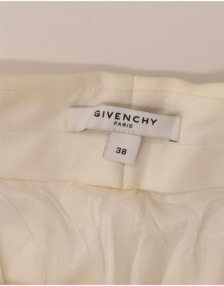 GIVENCHY Damen Freizeithose EU 38 Medium W30 L30 Weiß Klassisch