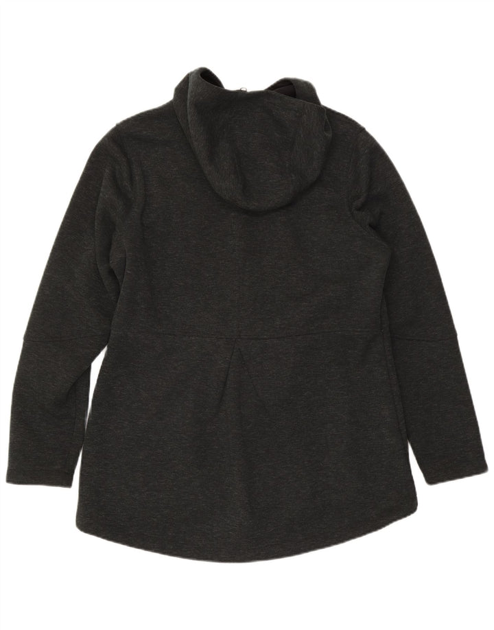 The North Face Womens Zip Hoodie Sweater UK 16 Large Grau Polyester