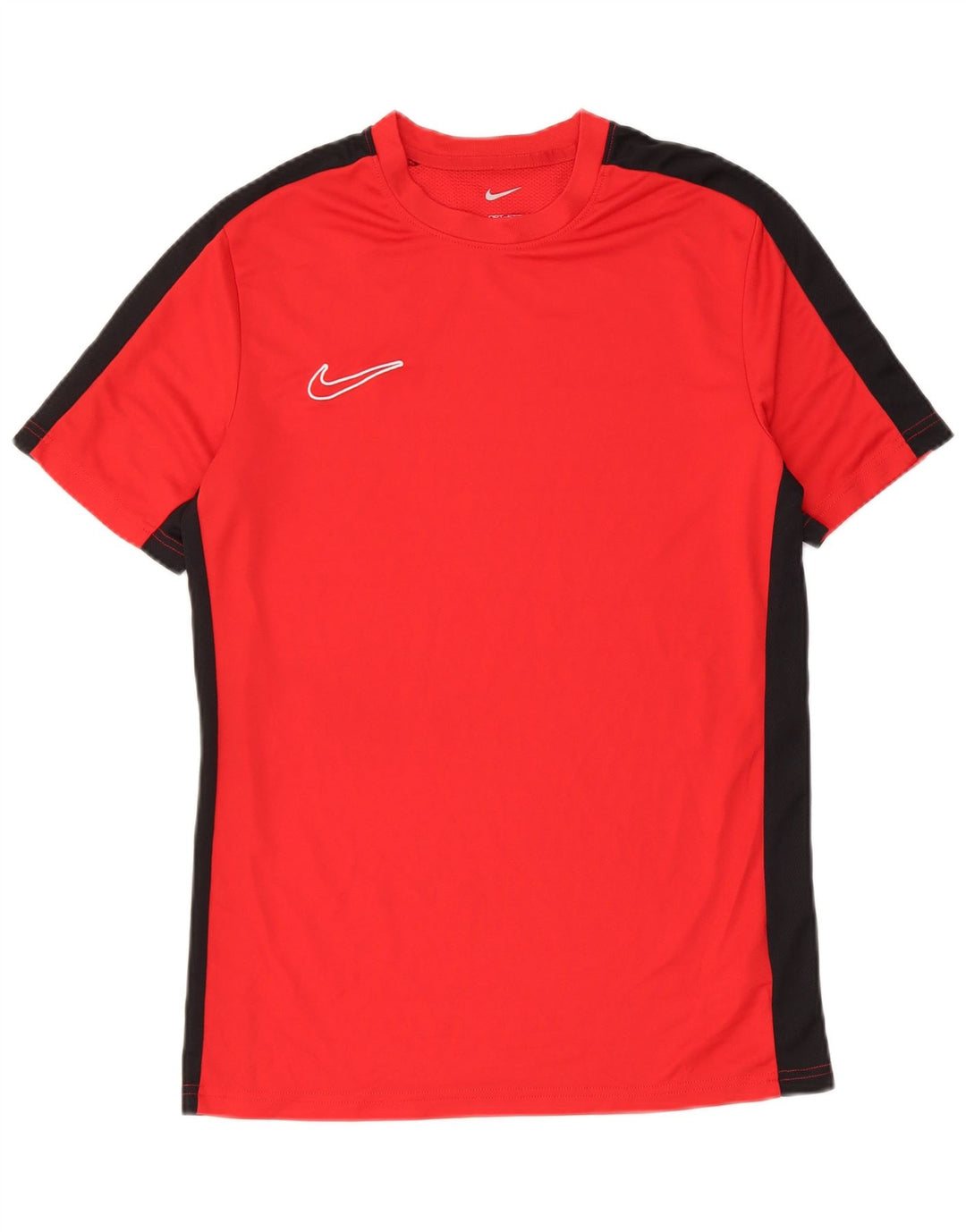 Nike Herren Dri Fit Slim T-Shirt-Oberteil Mittelrotes Farbblock-Polyester