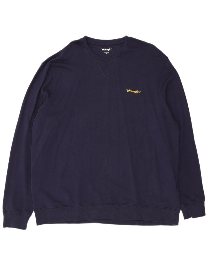 Wrangler Herren Sweatshirt Pullover 2XL Marineblau Baumwolle