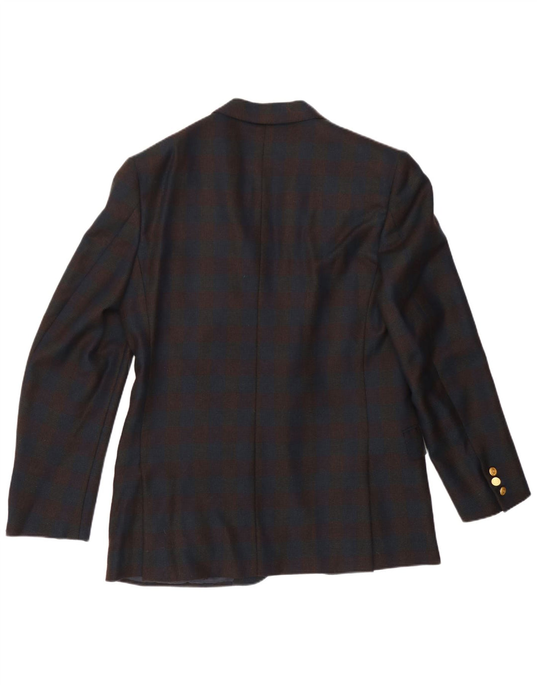 Valentino Herren-Blazer mit 2 Knöpfen, UK 38, mittelblau kariert