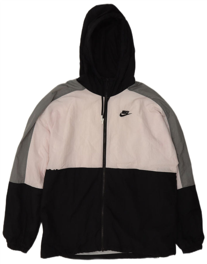 Nike Herren-Regenjacke mit Kapuze, UK 38, Medium, mehrfarbig, Colourblock-Nylon