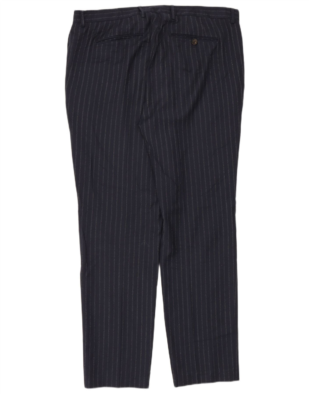 Ted Baker Herren-Anzughose, schmal zulaufend, W40, L34, marineblaues Nadelstreifen-Polyester