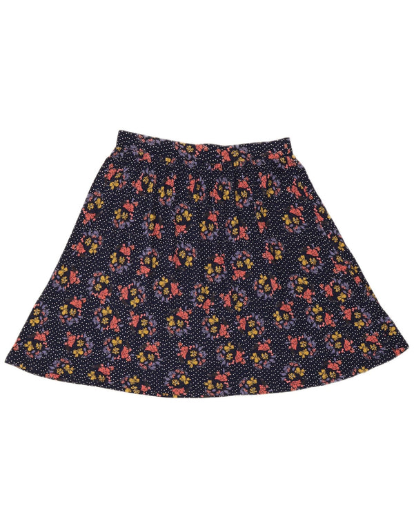 Fat Face Damen-A-Linien-Rock UK 12 Medium W30 Mehrfarbige Viskose mit Blumenmuster
