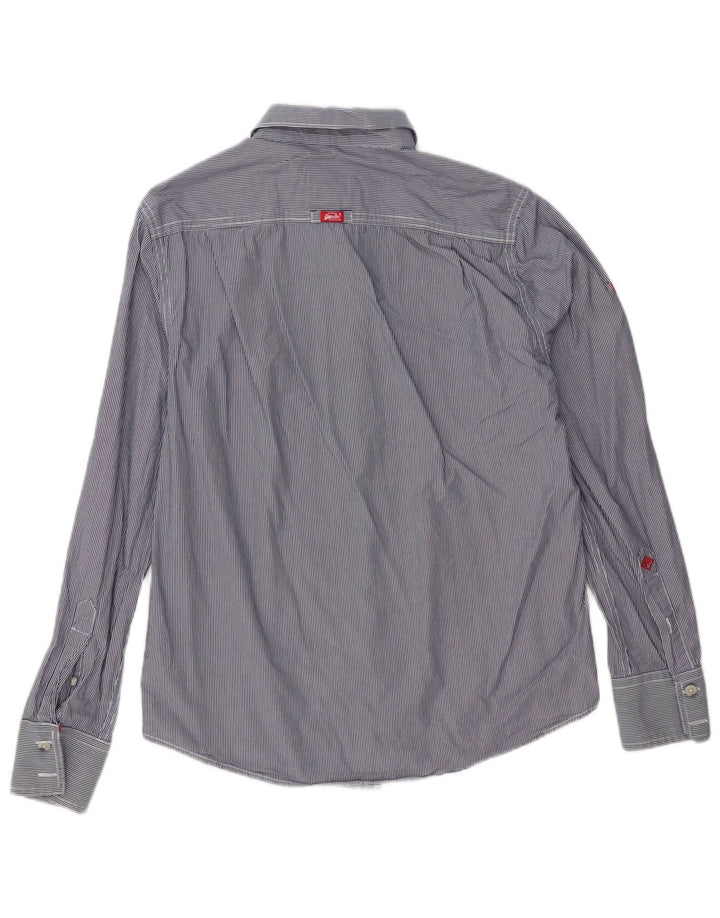Superdry Jungen-Hemd mit gewaschenem Schnittkragen, 15–16 Jahre, Größe L, Marineblau