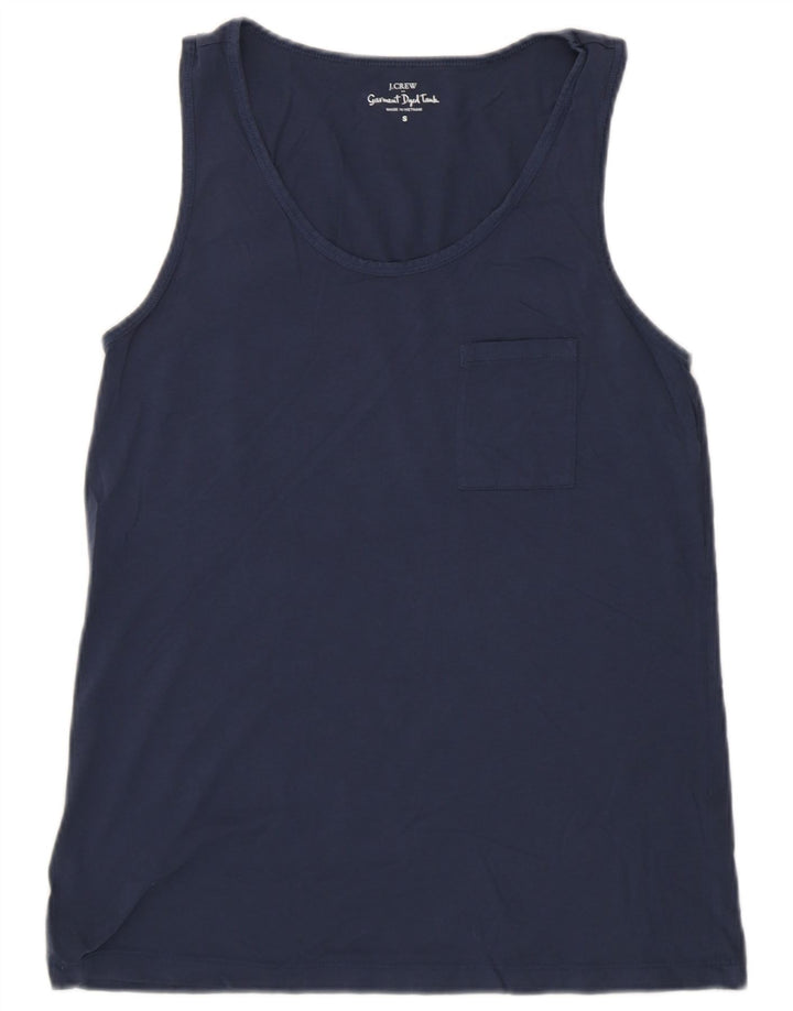 J. CREW Damen Weste Top UK 10 Small Marineblau Baumwolle