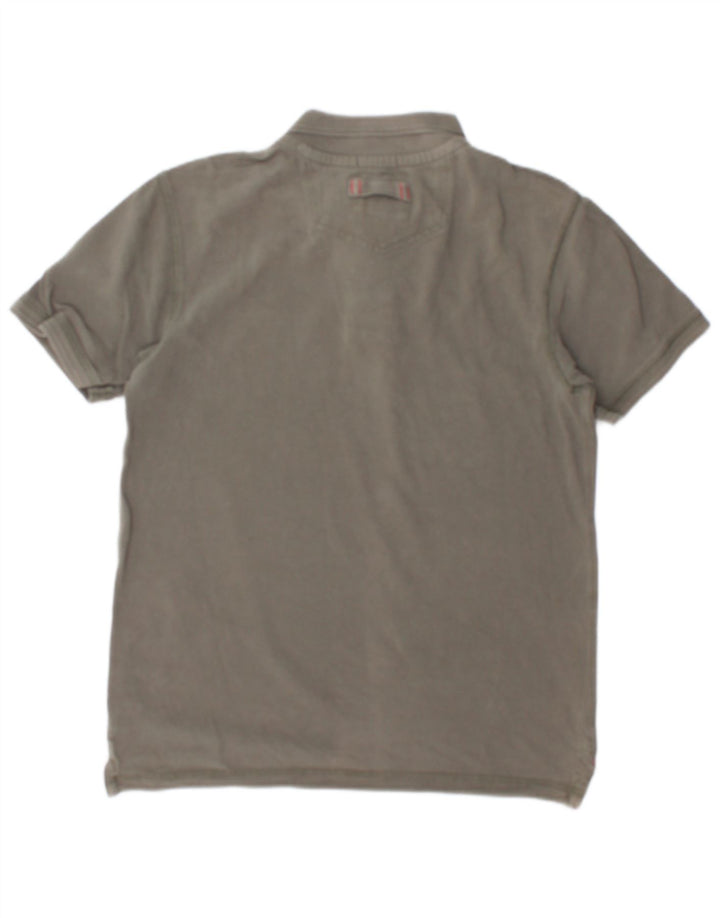 Fat Face Herren Heritage-Poloshirt aus mittelgrauer Baumwolle