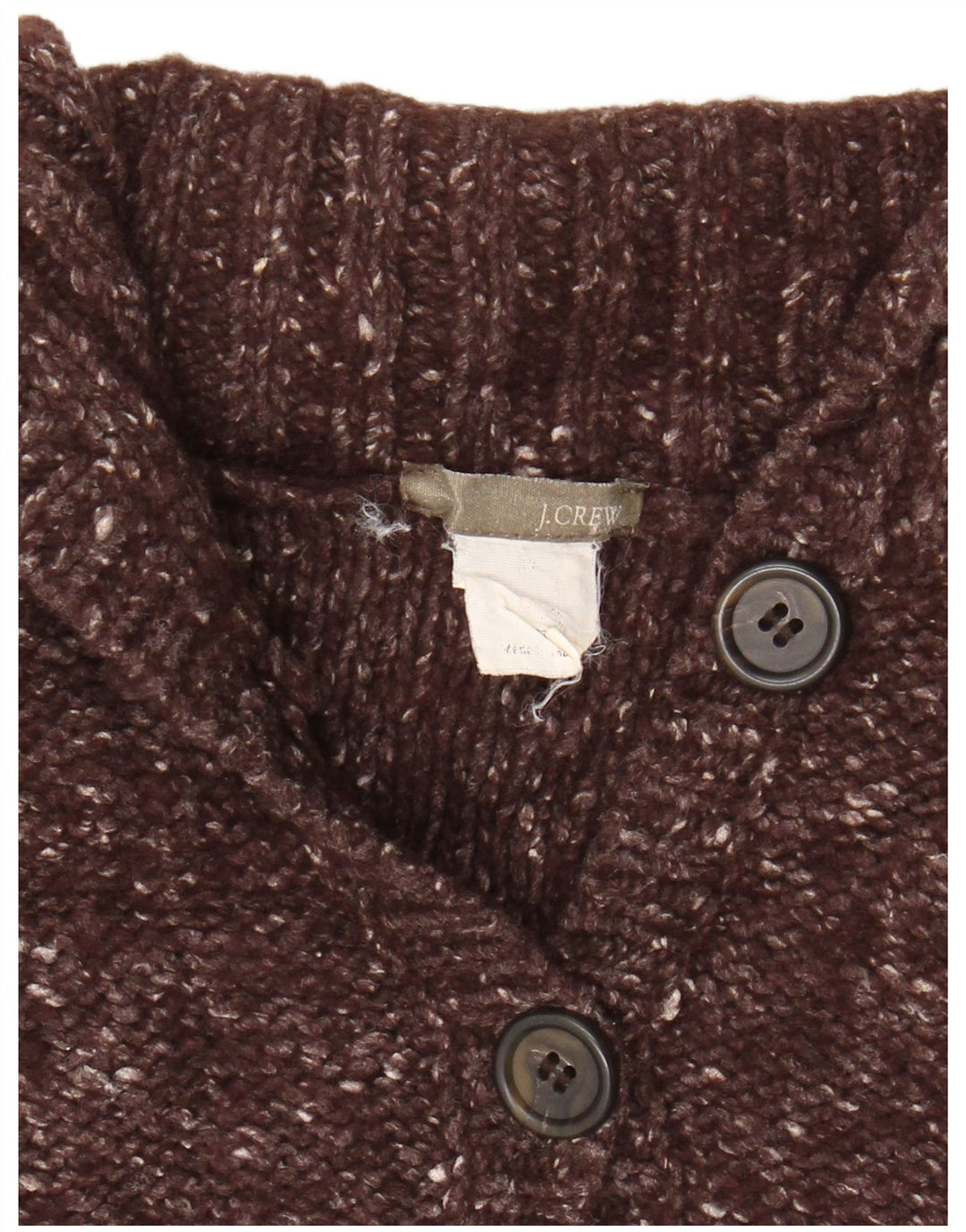 J. CREW Damen-Cardigan-Pullover, Gr. 8, klein, braun gefleckt