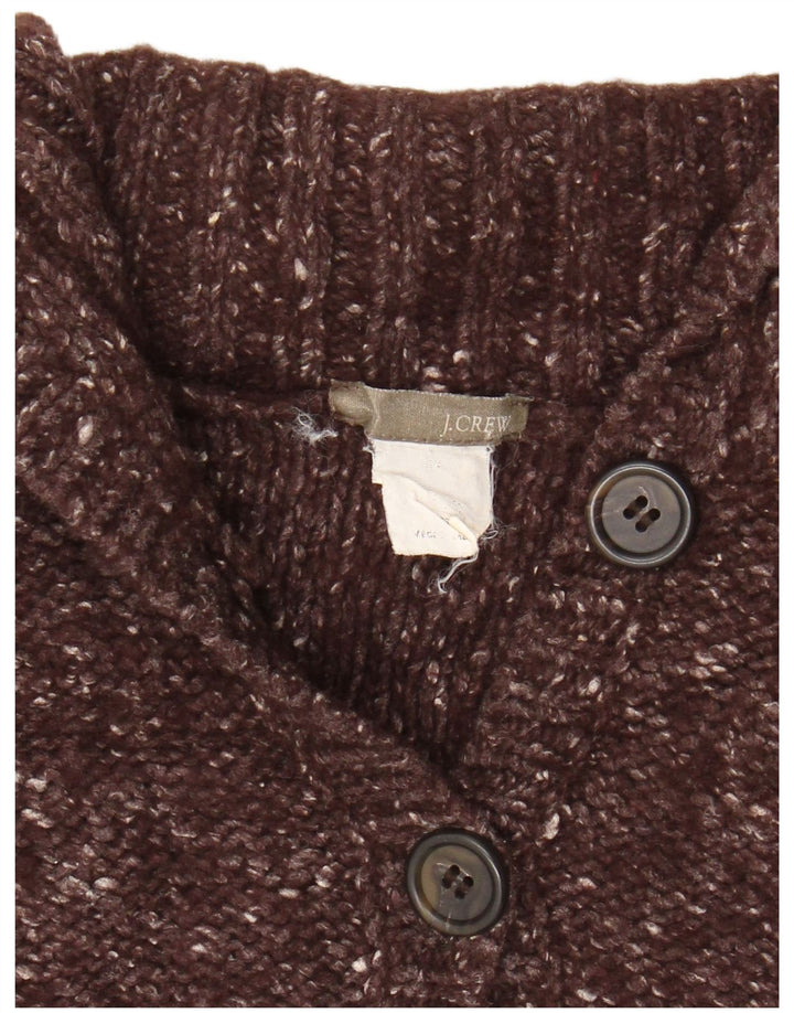 J. CREW Damen-Cardigan-Pullover, Gr. 8, klein, braun gefleckt