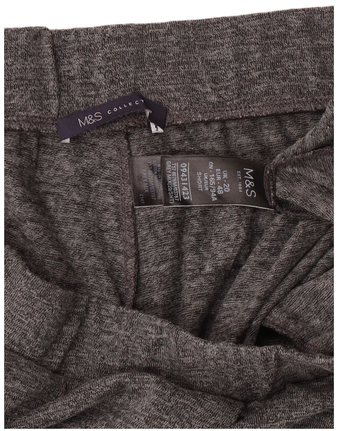 Marks & Spencer Damen-Trainingshose, UK 20 2XL, grau geflecktes Polyester