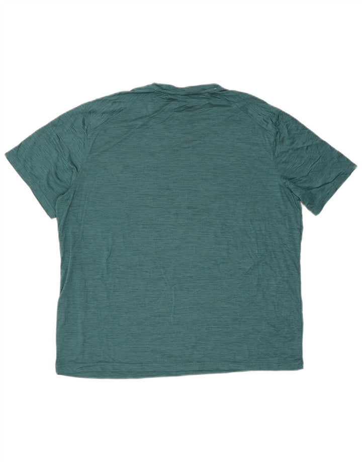 Eddie Bauer Herren T-Shirt Top XL Grün geflecktes Polyester