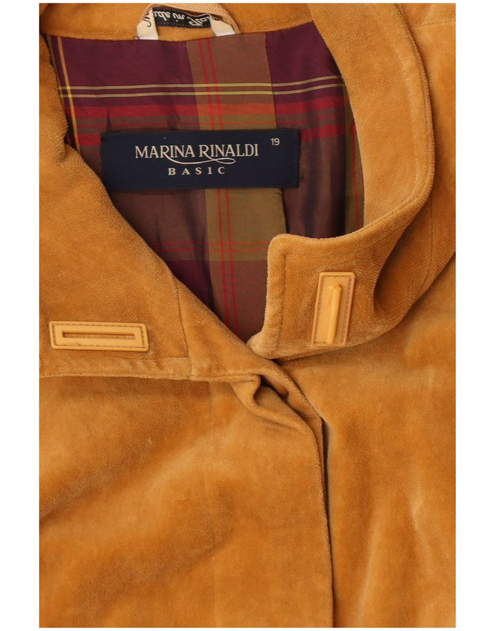 Marina Rinaldi Damen Übergroßer Samtmantel Größe 19 Small Beige