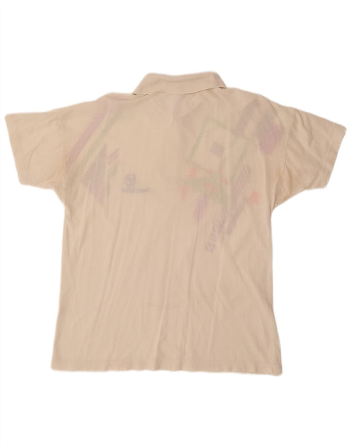 SERGIO TACCHINI Herren Poloshirt EU 50 Medium Off White Geometrische Baumwolle
