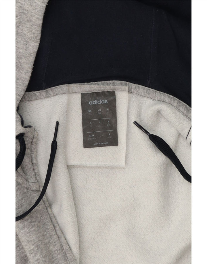 Mens Zip Hoodie Sweater 2XL Vintage Adidas and Second-Hand Adidas from Messina Hembry 