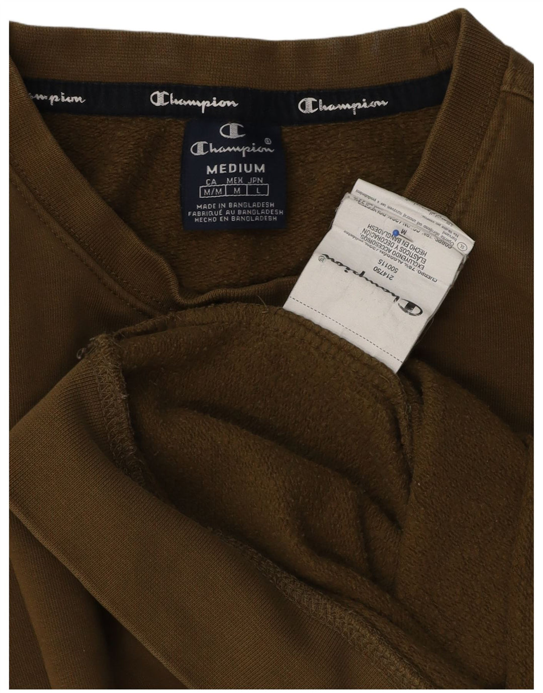 Champion Herren-Sweatshirt-Pullover, mittlere Khaki-Baumwolle