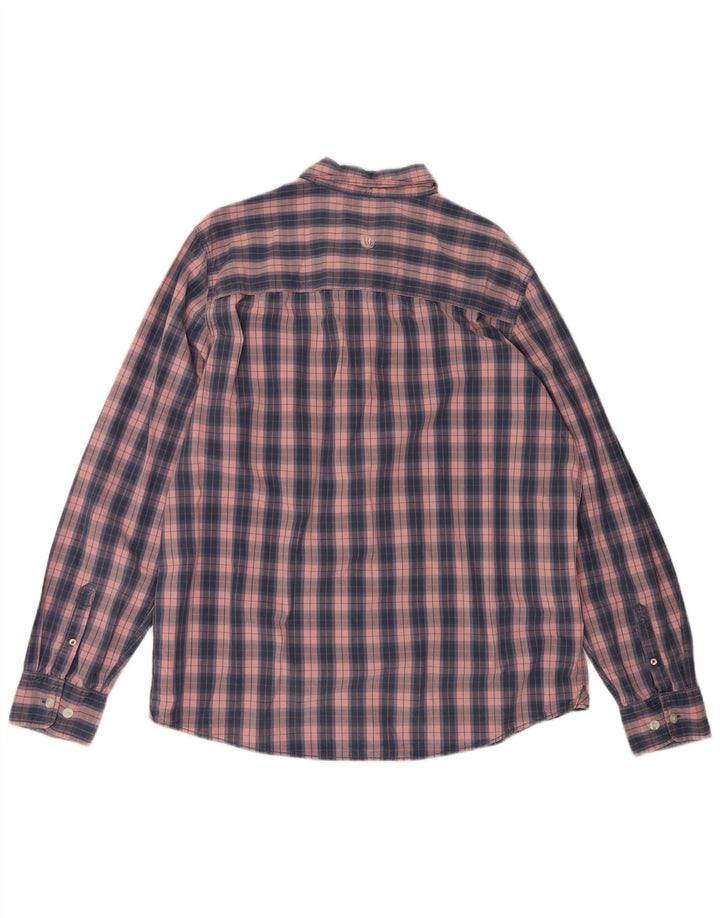 Fat Face Herren-Hemd, reguläre Passform, XL, rosa kariert, Baumwolle