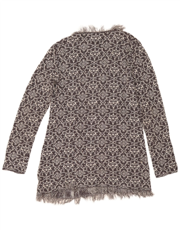 Rip Curl Damen-Strickjacke, offen, Gr. 8, Grau, Fair Isle