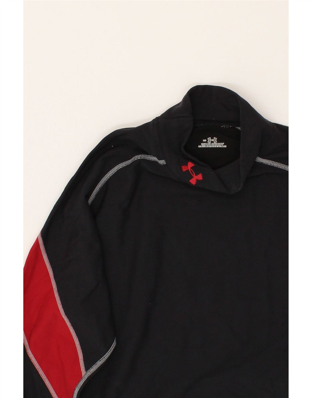UNDER ARMOUR Womens Top Long Sleeve UK 14 Large Black Colourblock Vintage Under Armour and Second-Hand Under Armour from Messina Hembry 