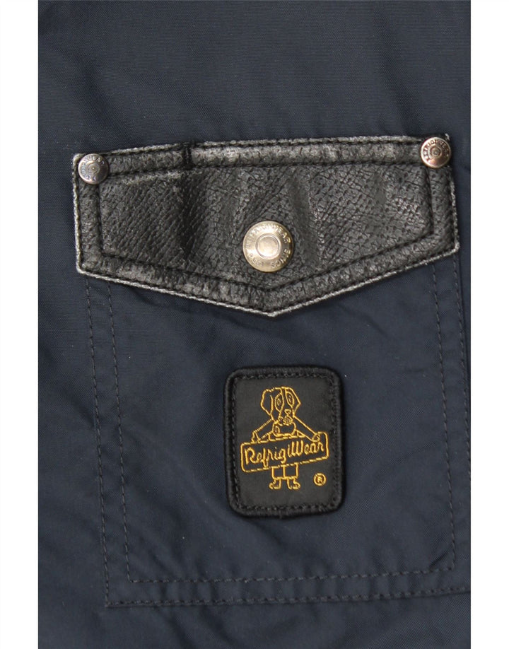 REFRIGIWEAR Womens Cruz Bomber Jacket UK 16 Large Navy Blue Polyamide