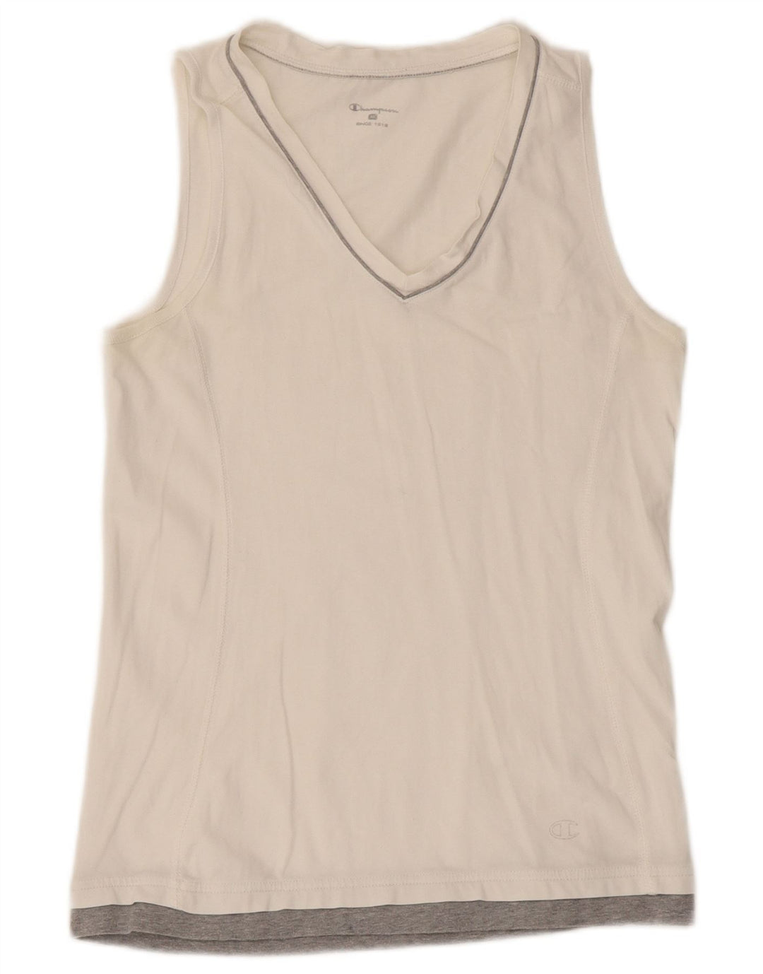 Champion Damen-Trägershirt UK 12 Mittelweiß Farbblock