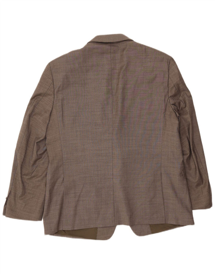 TOMMY HILFIGER Herren 2-Knopf-Blazerjacke UK 46 3XL Graue Wolle