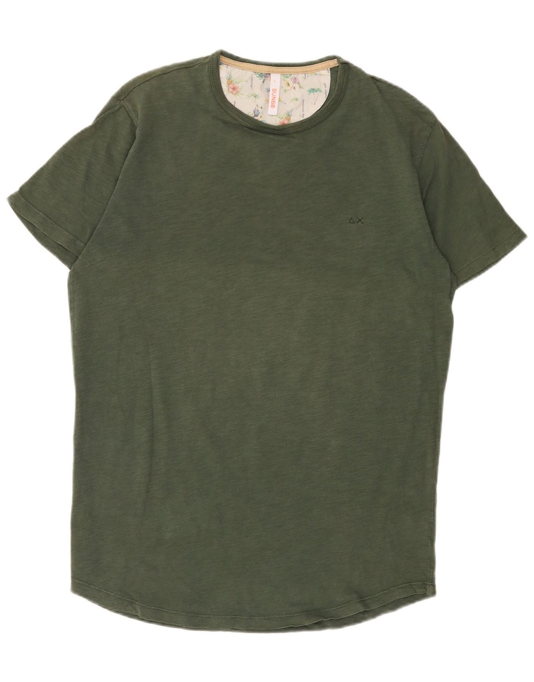 Sun68 Herren T-Shirt Top Large Khaki Baumwolle