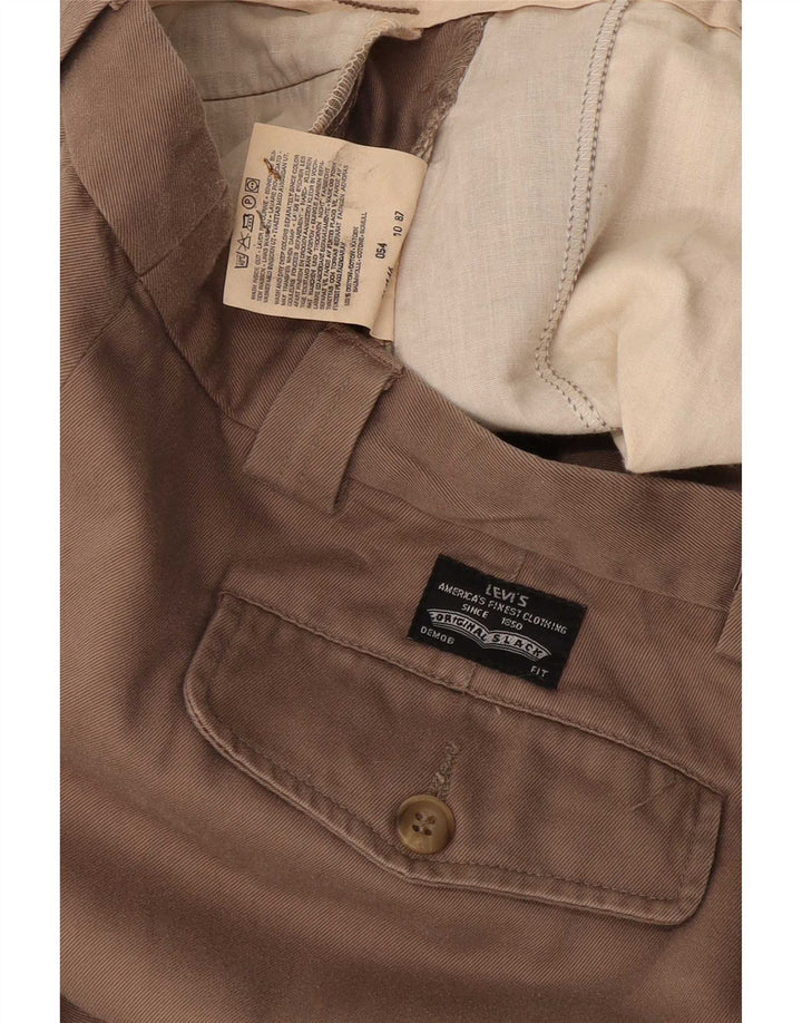 Levi's Damen Pegged Chino-Hose W34 L30 Beige Baumwolle
