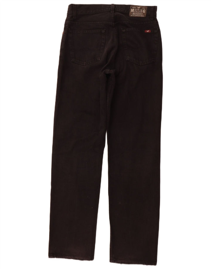 MUSTANG Herren Oregon Straight Jeans W31 L32 Schwarze Baumwolle