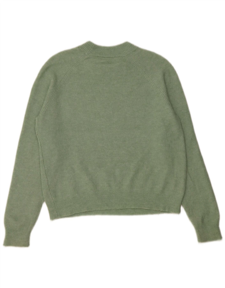 Zara Damen-Pullover, übergroß, Rundhalsausschnitt, Gr. 10, Größe S, Grün