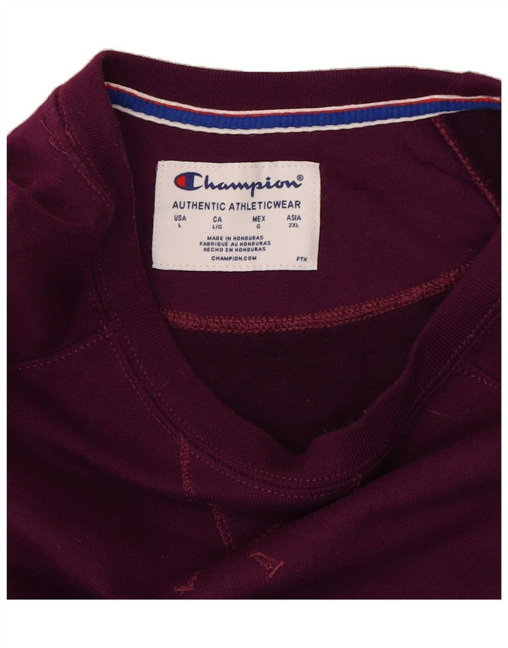 CHAMPION Womens Sweatshirt Jumper UK 16 Large Purple Polyester Vintage Champion and Second-Hand Champion from Messina Hembry 