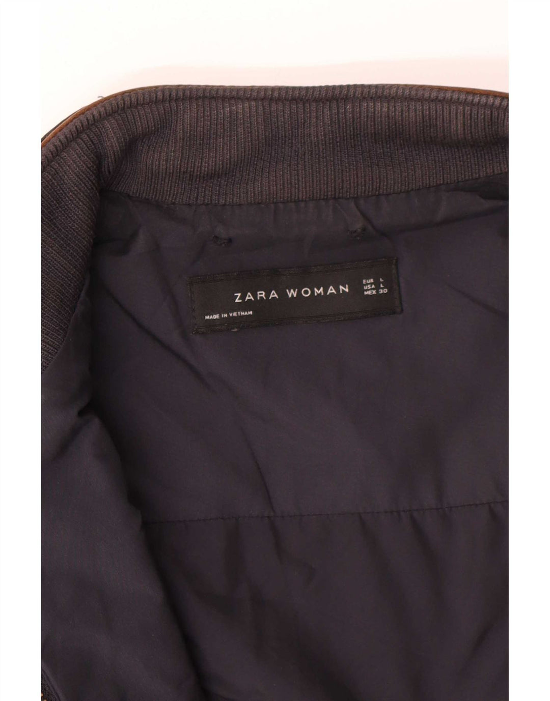 Zara Damen Steppweste UK 14 Large Marineblau
