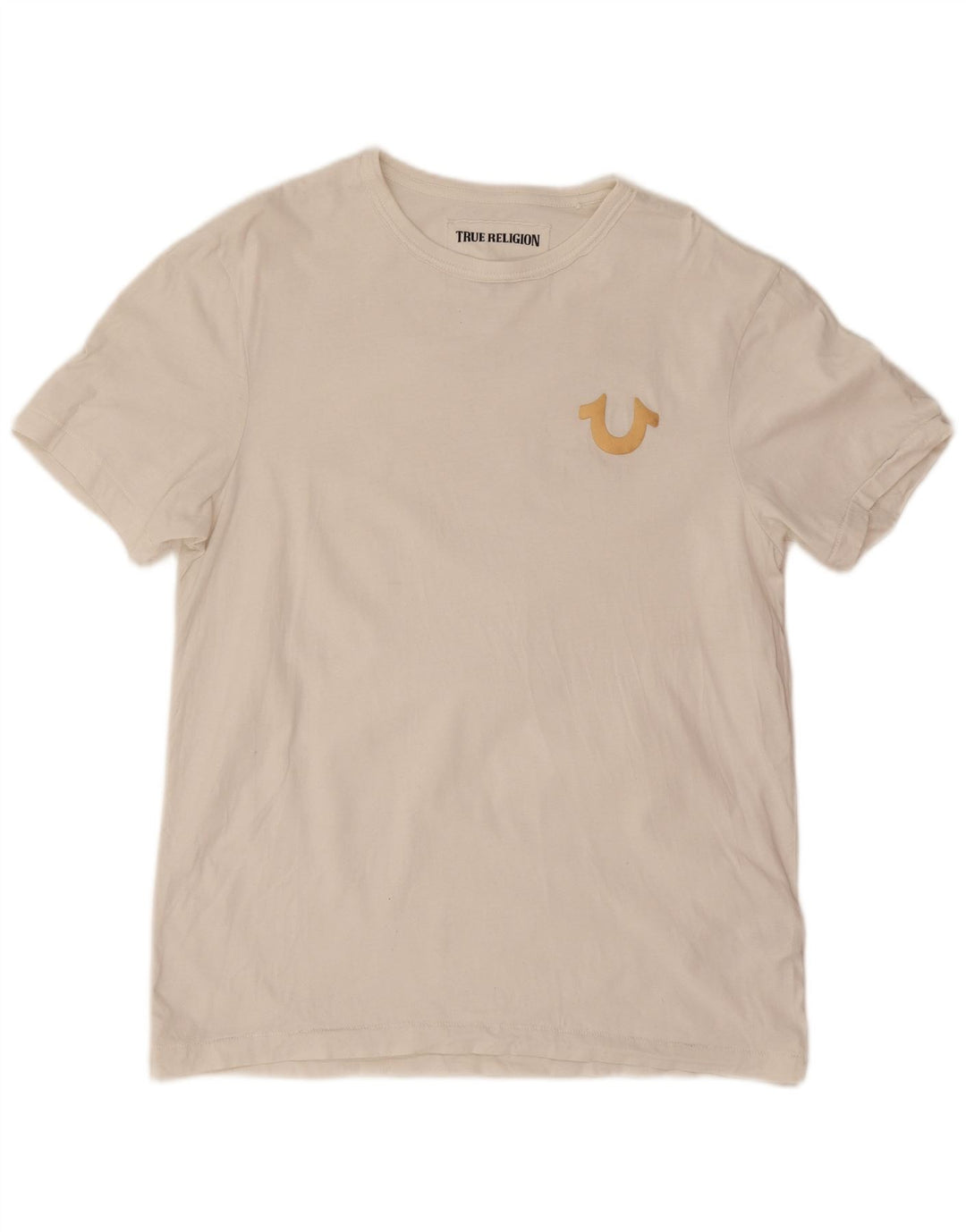 True Religion Herren-T-Shirt mit Grafik, mittelweiße Baumwolle